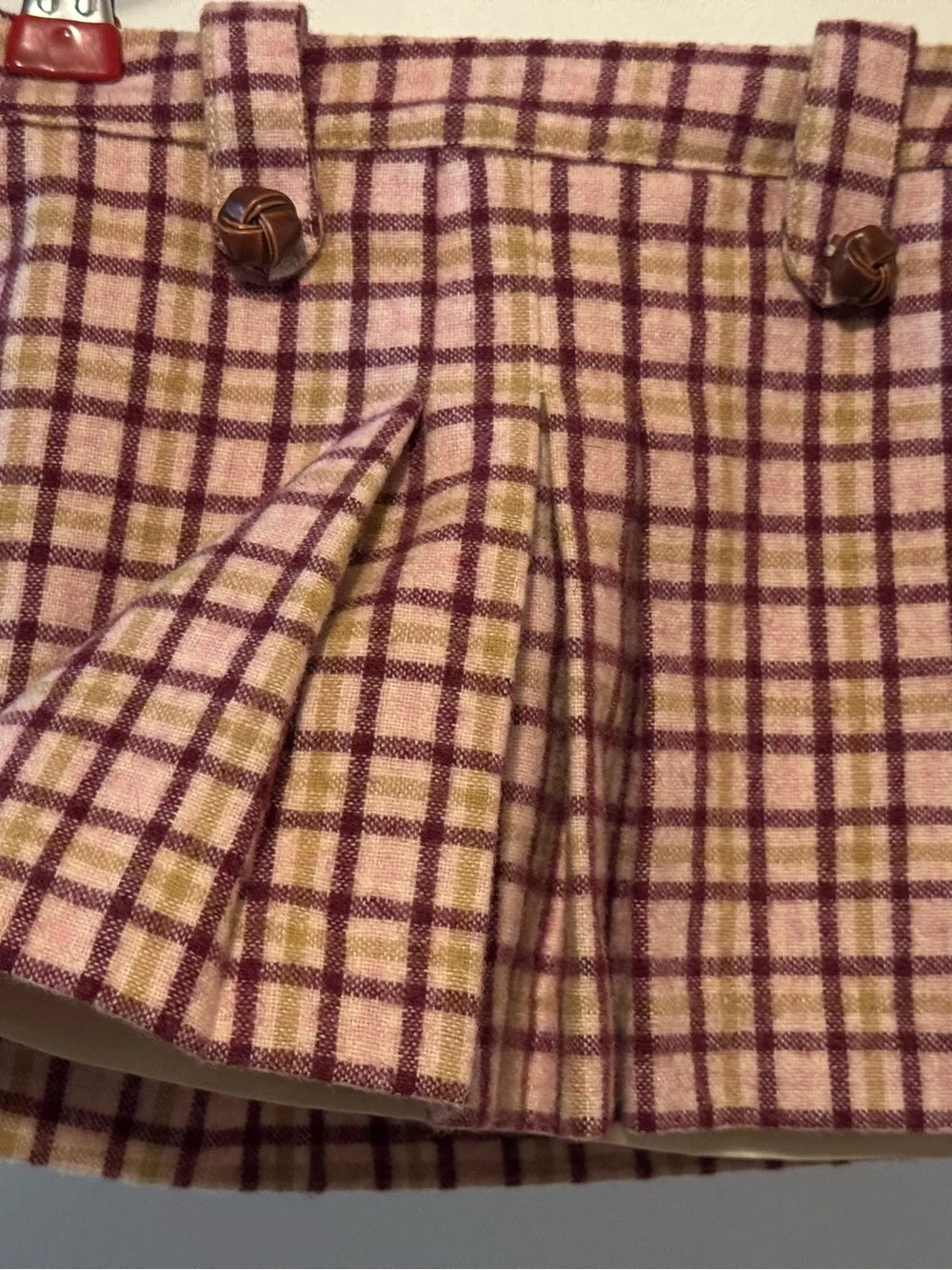 Janie and Jack Holiday Gingerbread Tradition Plaid Skirt - Size 6-12M
